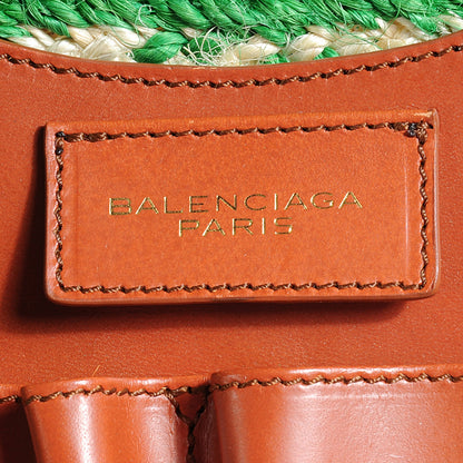 Balenciaga Panier Basket Tote Green Natural 6 of 7