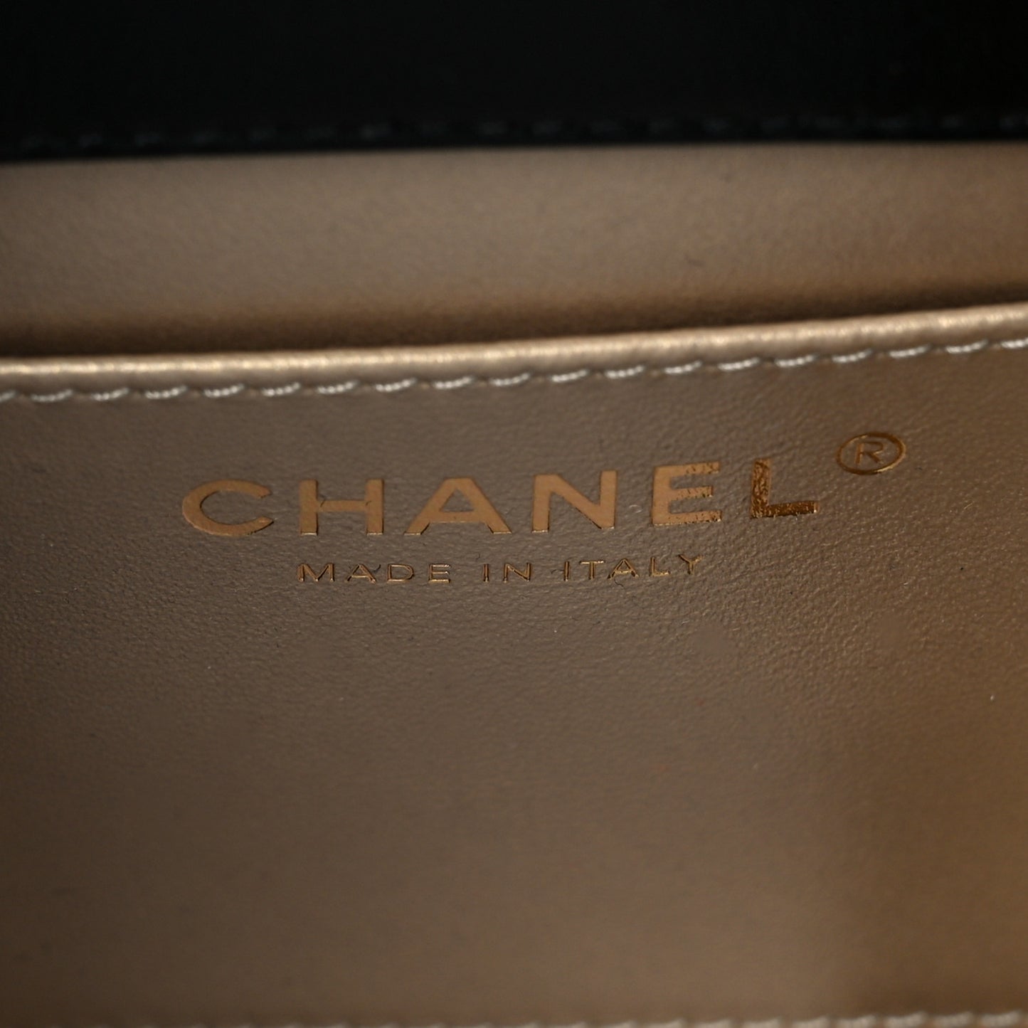 Lambskin Quilted Mini CC Crystal Logo Chain Flap Black