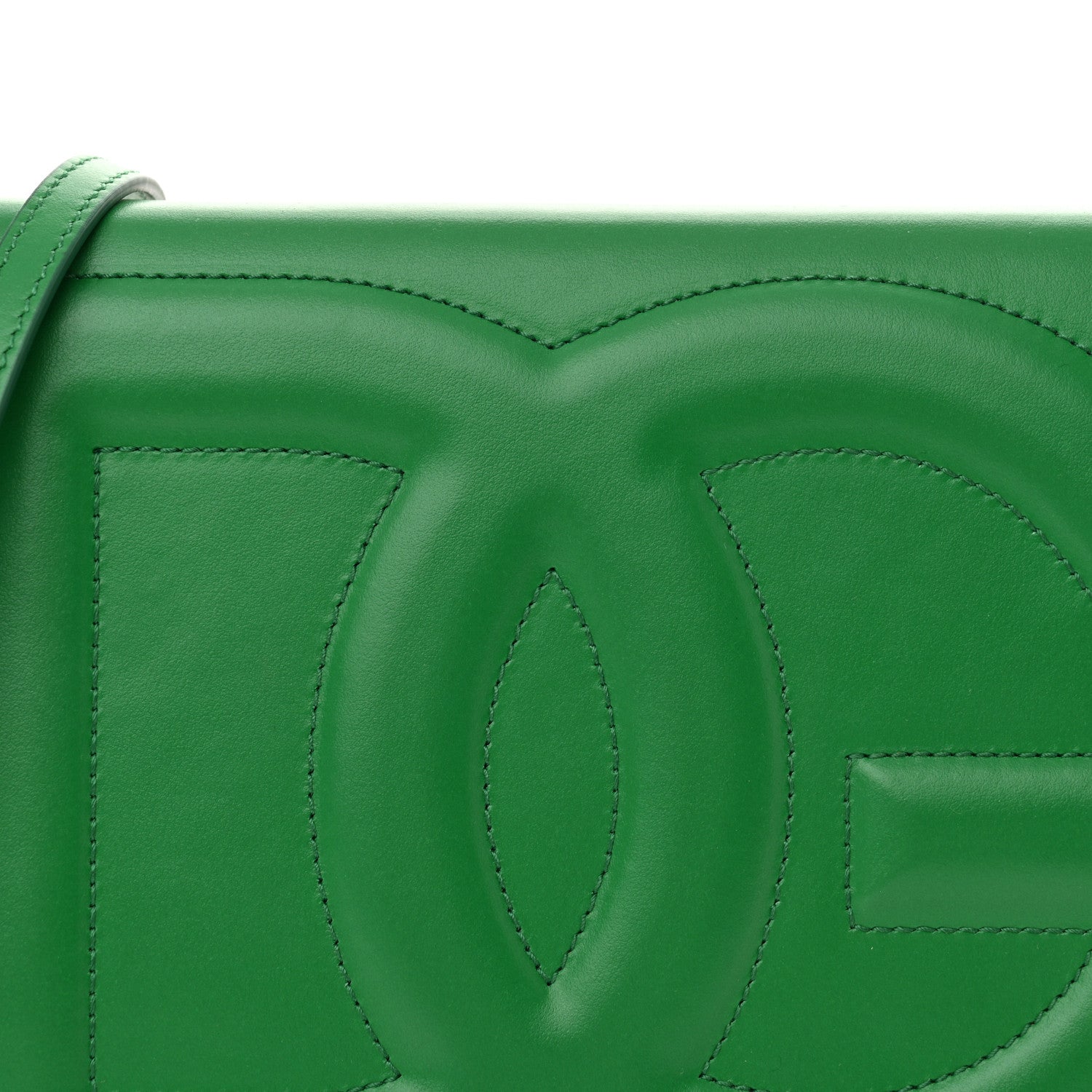 Dolce & Gabbana Calfskin DG Logo Flap Crossbody Bag Green 7 of 10