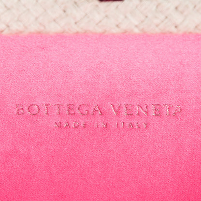 Bottega Veneta Satin Intreccio Impero Knot Clutch Rosa Shock 6 of 6