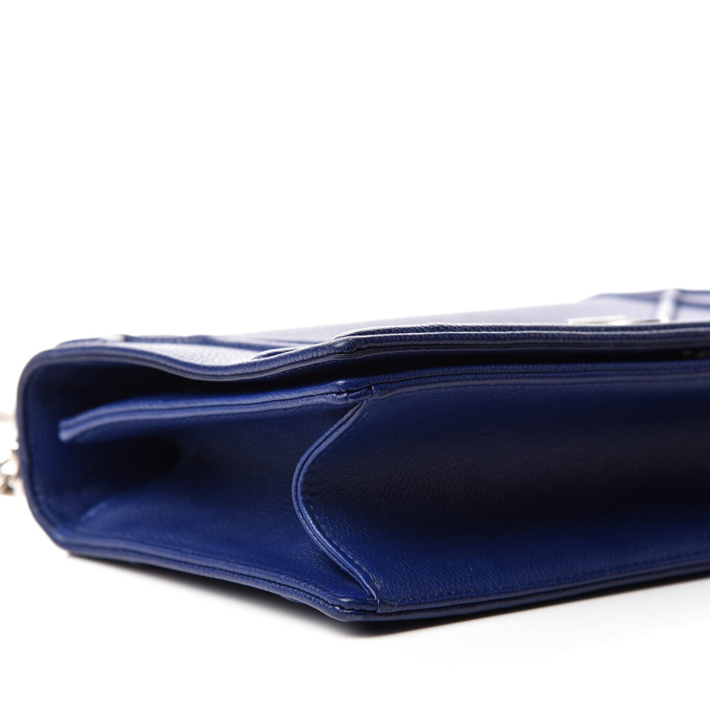 Grained Calfskin Medium Diorama Flap Bag Blue