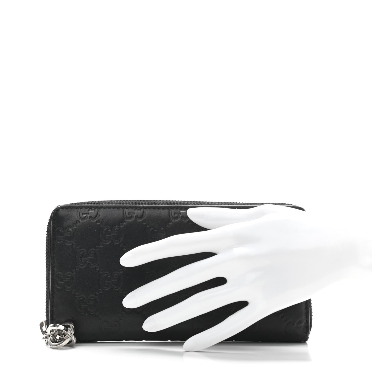 Guccissima Twins Zip Around Wallet Black
