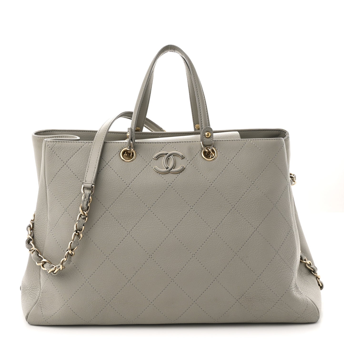 Bullskin Stitched Large Shopping Bag Grey