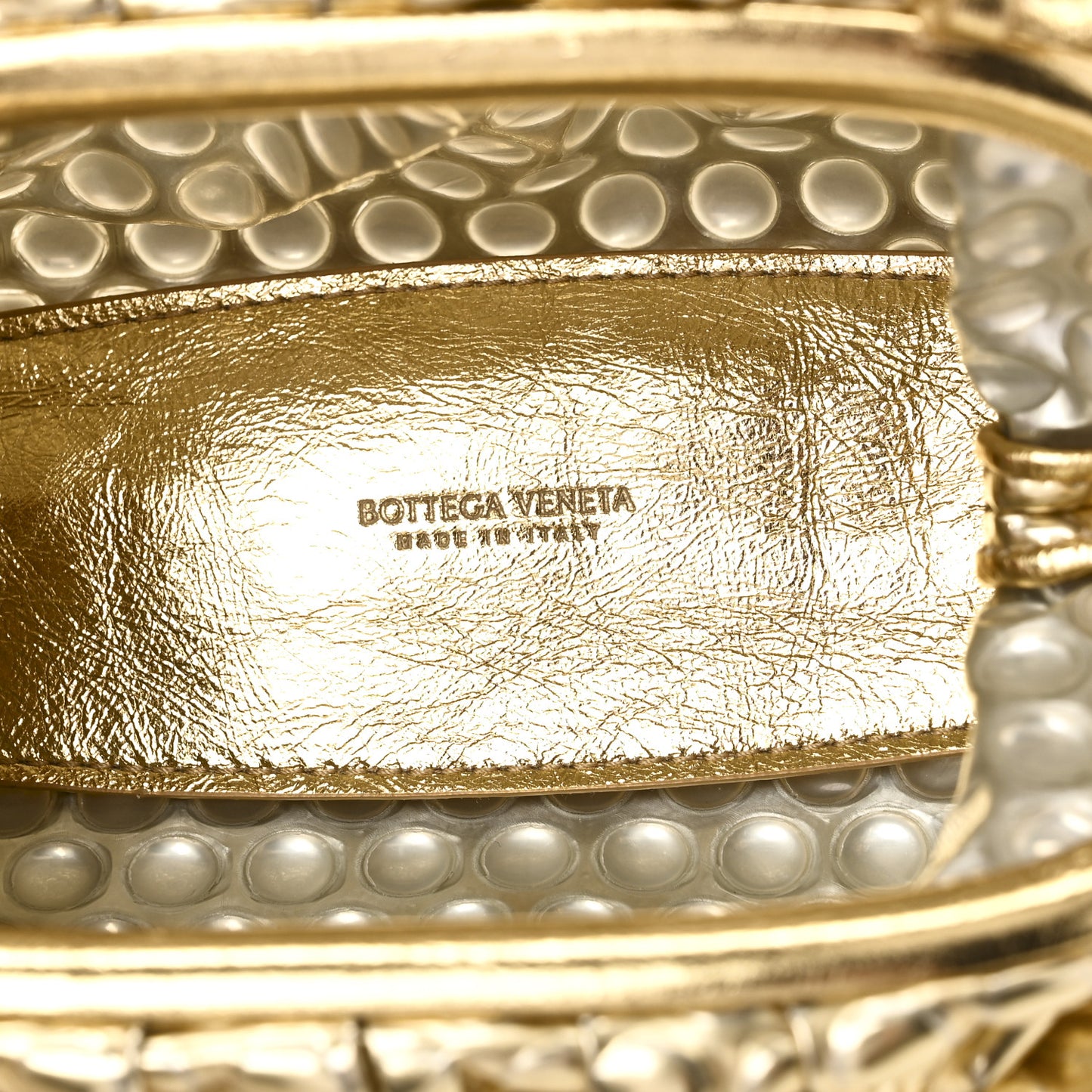 Metallic Fabric Bubble Wrap The Mini Pouch Gold
