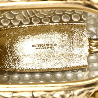 Bottega Veneta Metallic Fabric Bubble Wrap The Mini Pouch Gold 6 of 9