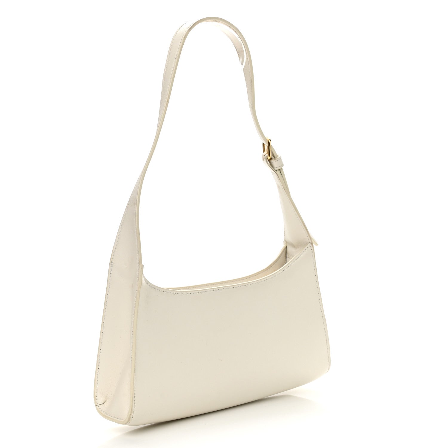 Celine Smooth Calfskin Cuir Triomphe Shoulder Bag White 3 of 15