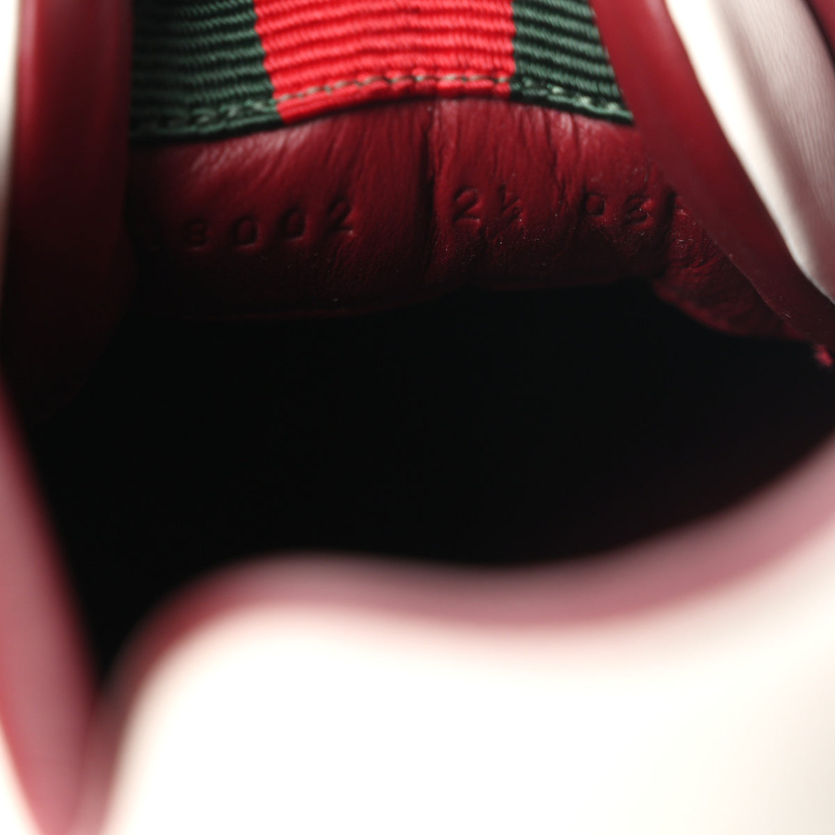 Gucci Calfskin Suede Mens Re-Web Sneakers 12.5 Ivoire Red 9 of 9