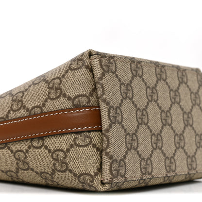 Gucci GG Supreme Monogram Emblem Nano Bucket Bag  Beige Dark Brown 8 of 10