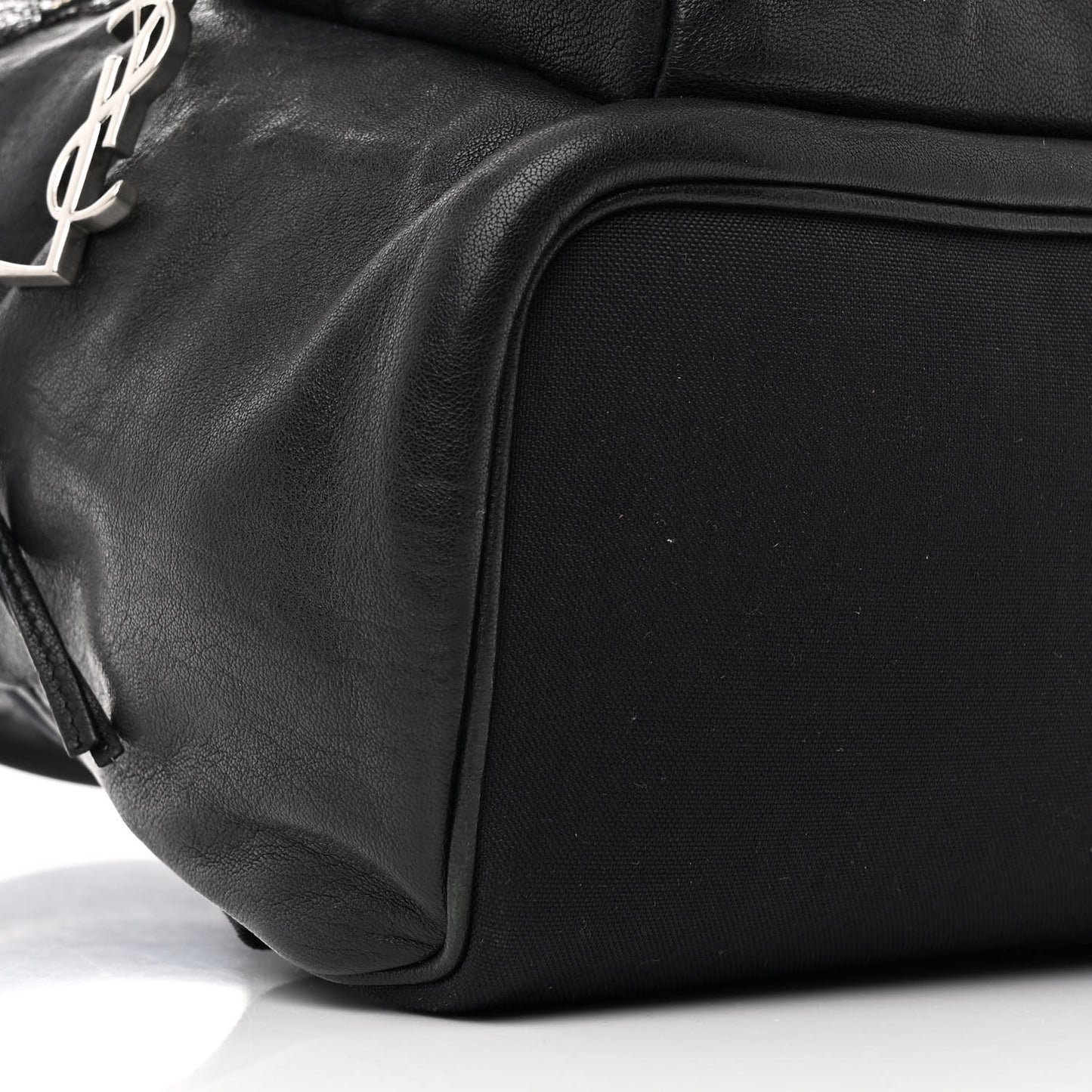 Sheepskin Snakeskin Mini Love Appliqué City Backpack Black
