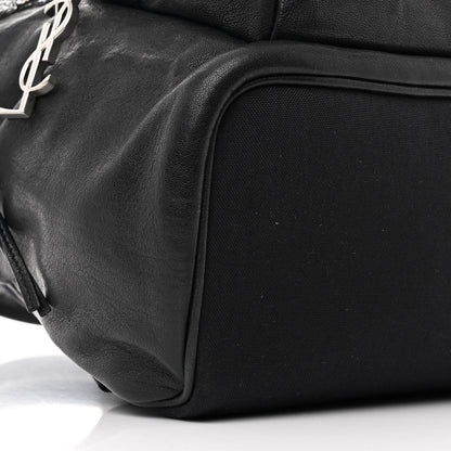 Saint Laurent Sheepskin Snakeskin Mini Love Appliqué City Backpack Black 9 of 10