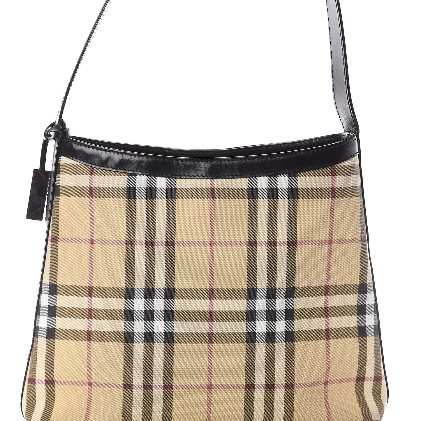 House Check Shoulder Bag Black