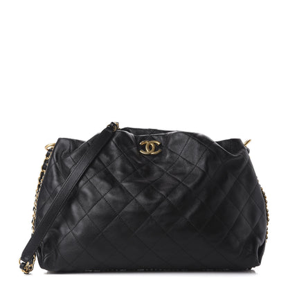 Chanel Calfskin Quilted Chain Around Tote Black 1 of 11