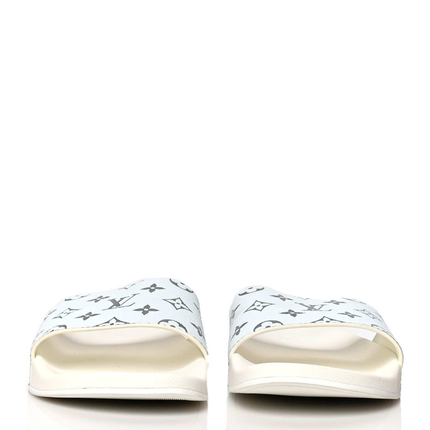 Louis Vuitton Iridescent Rubber Monogram Mens Waterfront Mules 12 White 2 of 8