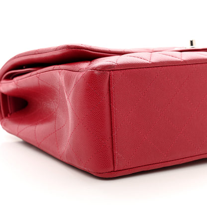 Chanel Iridescent Caviar Quilted Maxi Double Flap Red 10 of 11
