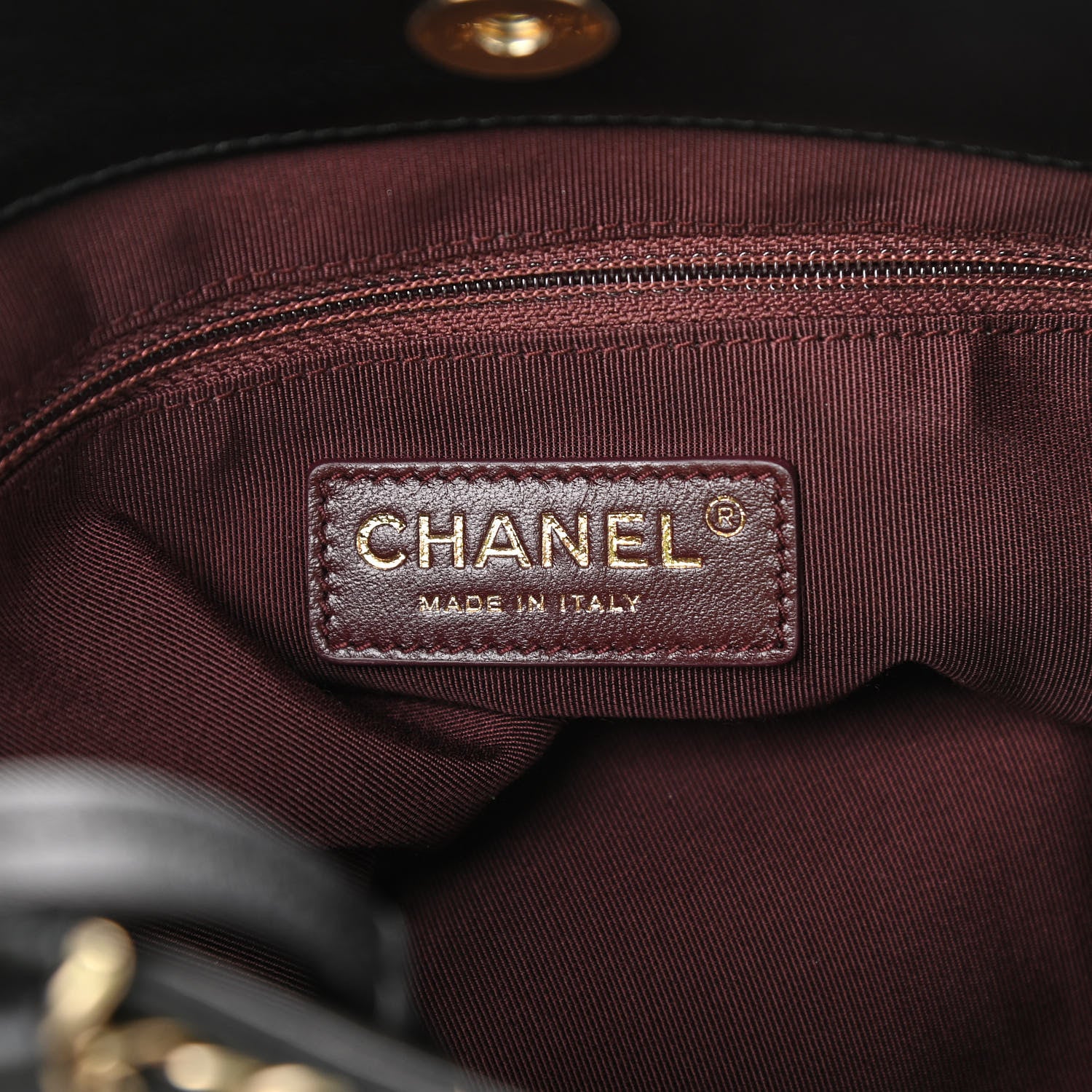 Chanel Lambskin Large Shopping Chain Tote Black 6 of 9