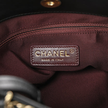 Chanel Lambskin Large Shopping Chain Tote Black 6 of 9