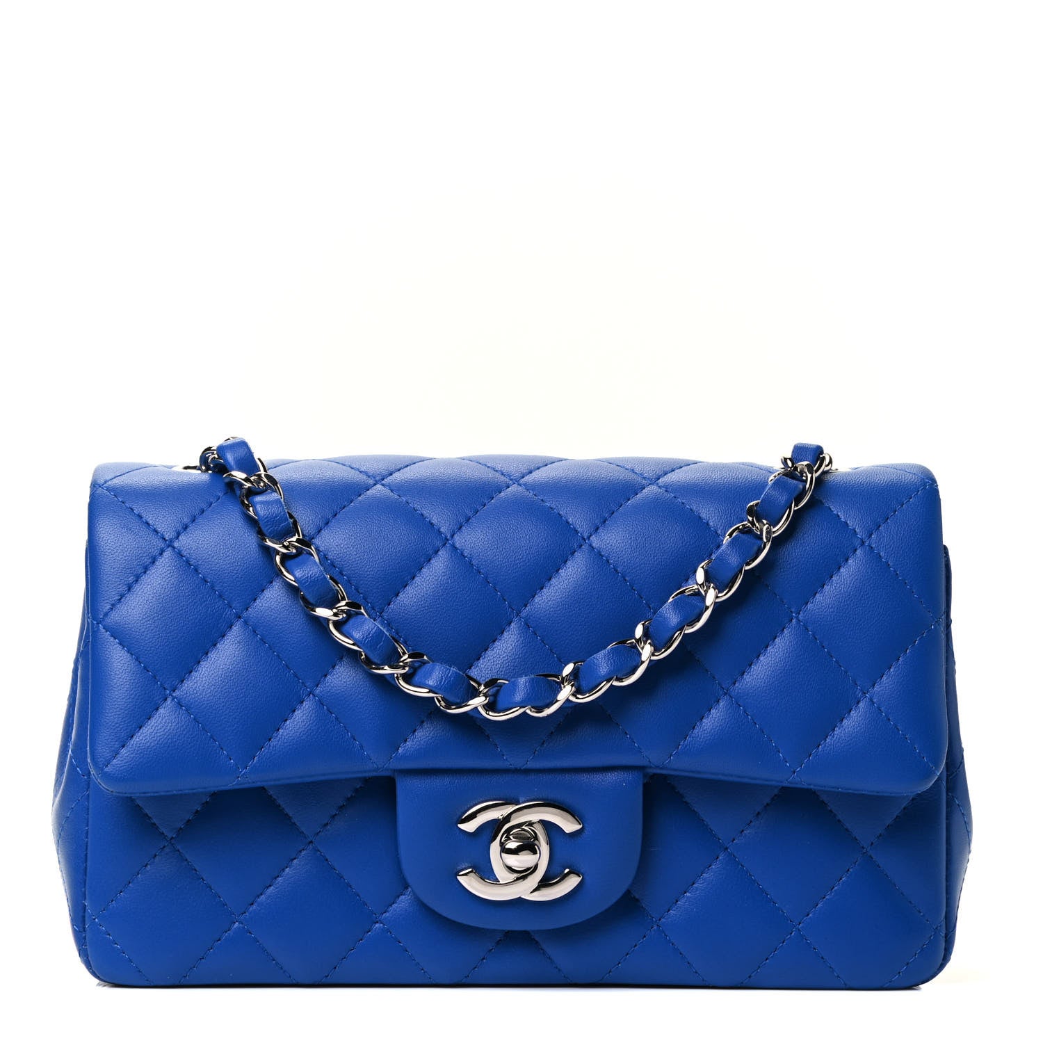 Chanel Lambskin Quilted Mini Rectangular Flap Royal Blue 1 of 4