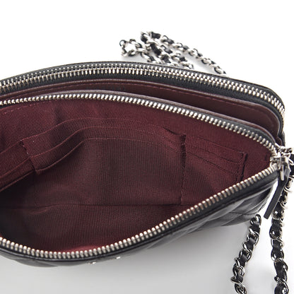 Chanel Lambskin Quilted Small Clutch With Chain Black 4 of 11