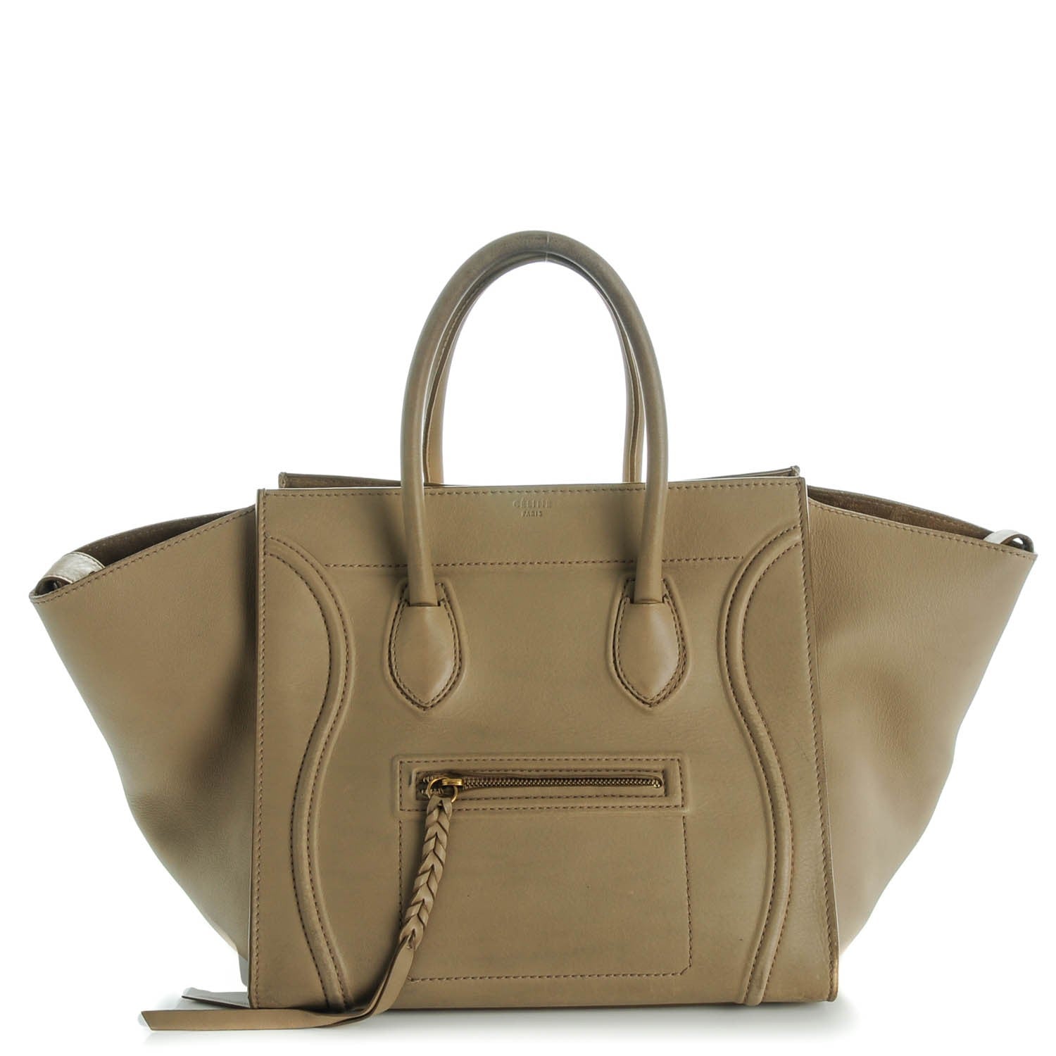 Celine Supple Calfskin Medium Phantom Luggage Beige 1 of 9