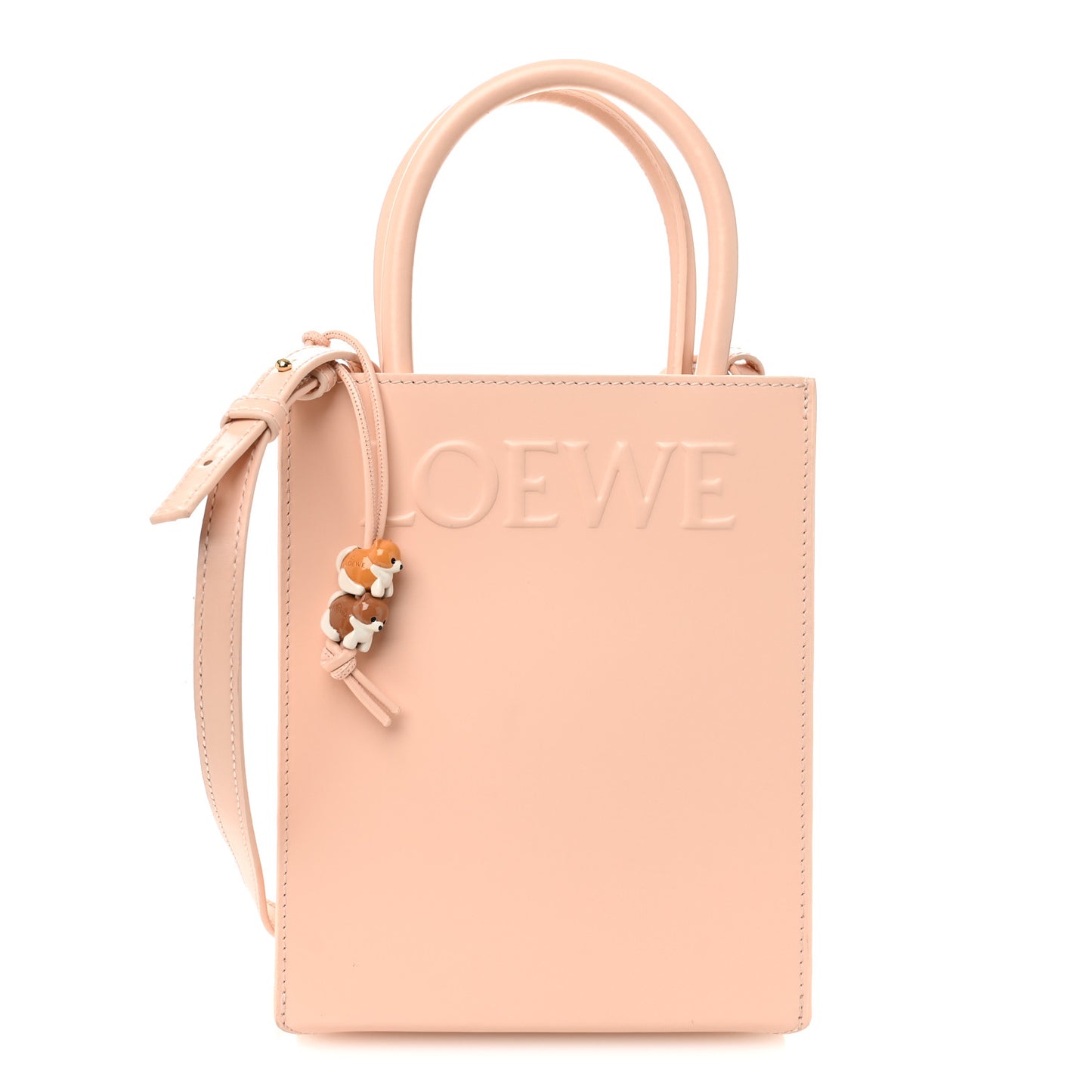 Smooth Calfskin Logo Small A5 Tote Pink