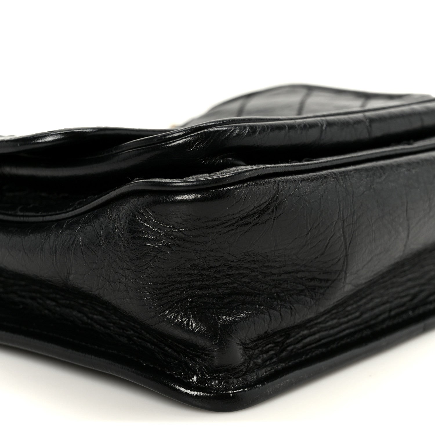 Saint Laurent Crinkled Calfskin Matelasse Monogram Baby Niki Chain Satchel Black 10 of 11