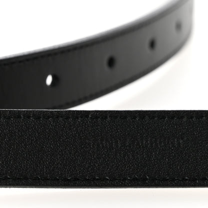 Saint Laurent Calfskin Monogram Cassandre 95 38 Belt Black 5 of 7