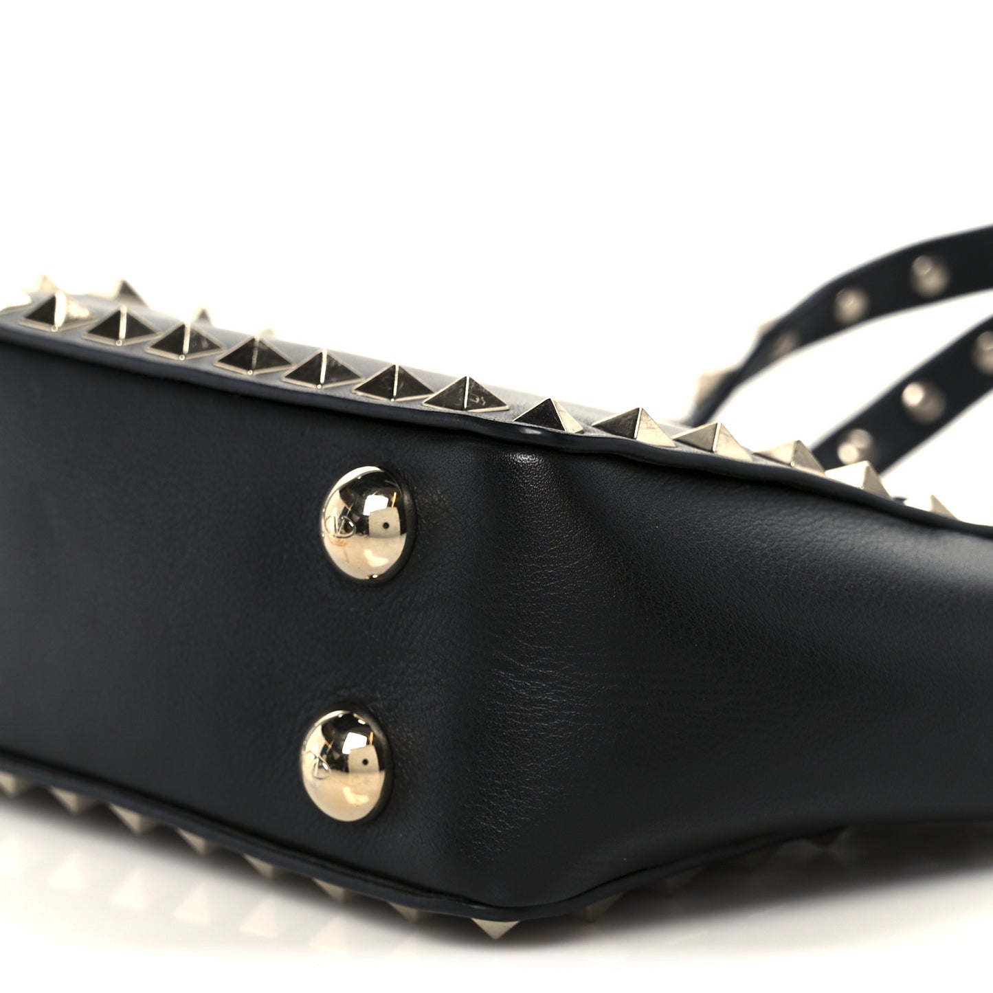 Vitello Micro Rockstud Tote Black