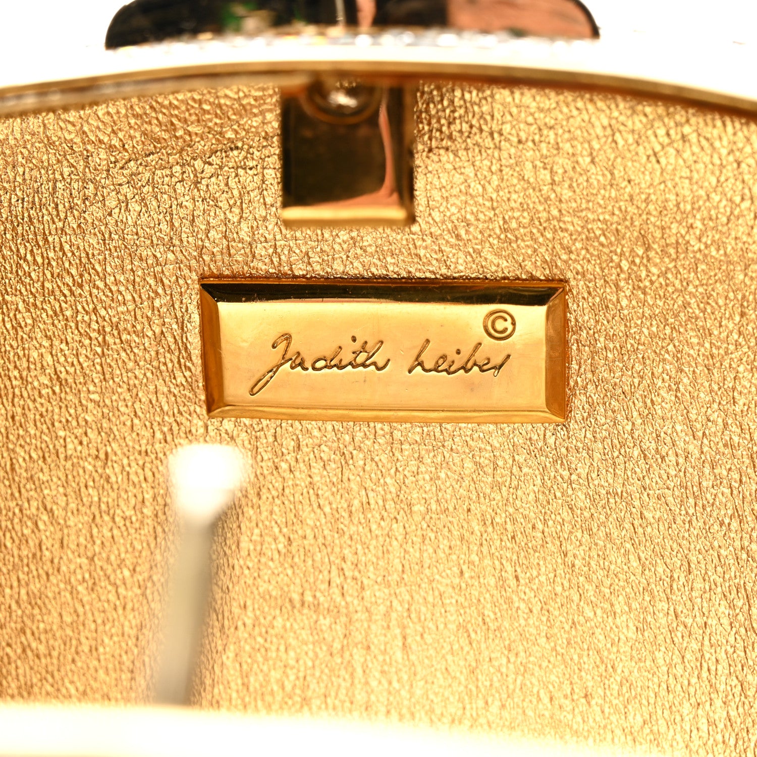 Judith Leiber Crystal Flower Minaudiere Clutch Gold 6 of 13