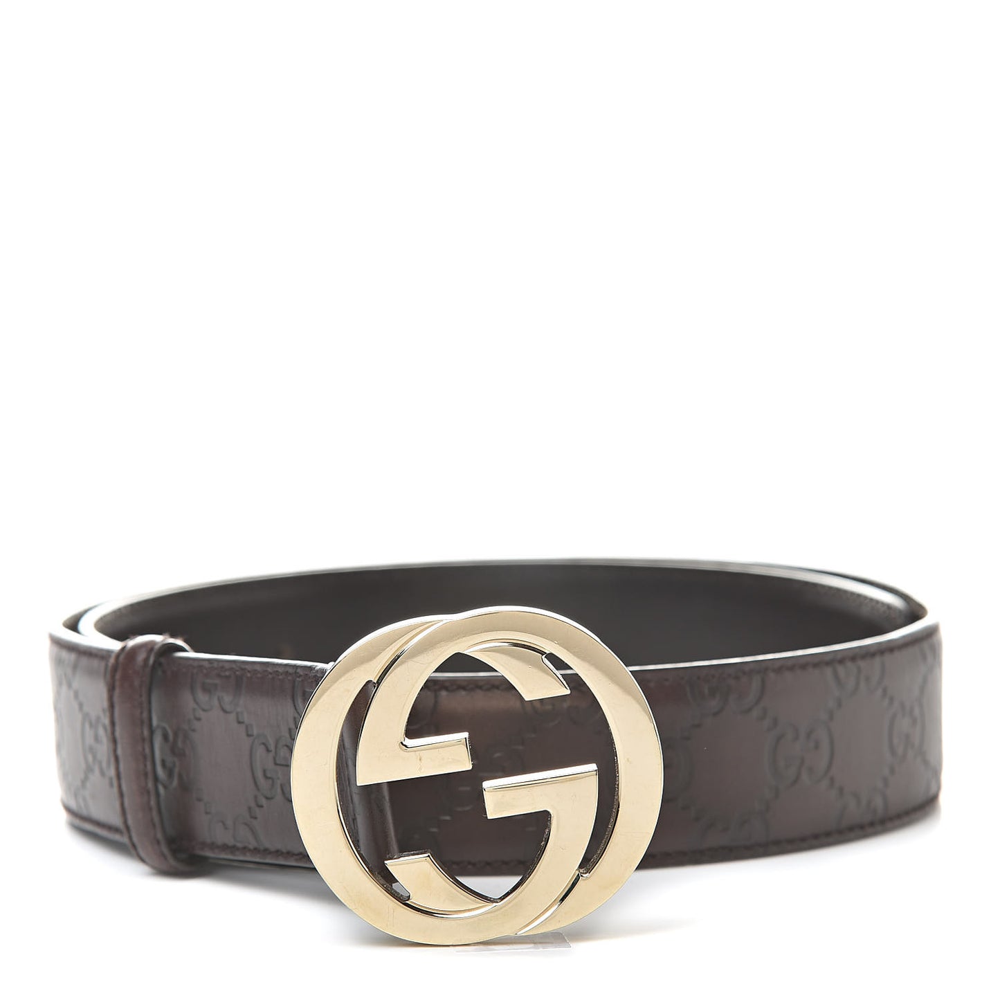 Guccissima Interlocking G 40mm Belt 90 36 Chocolate