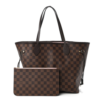 Louis Vuitton Damier Ebene Neo Neverfull MM Rose Ballerine 1 of 11