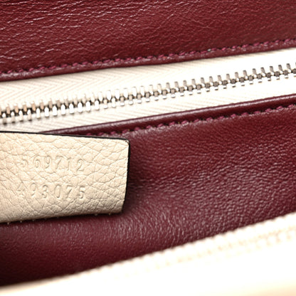 Gucci Grainy Calfskin Small Zumi Top Handle Bag Mystic White 8 of 13
