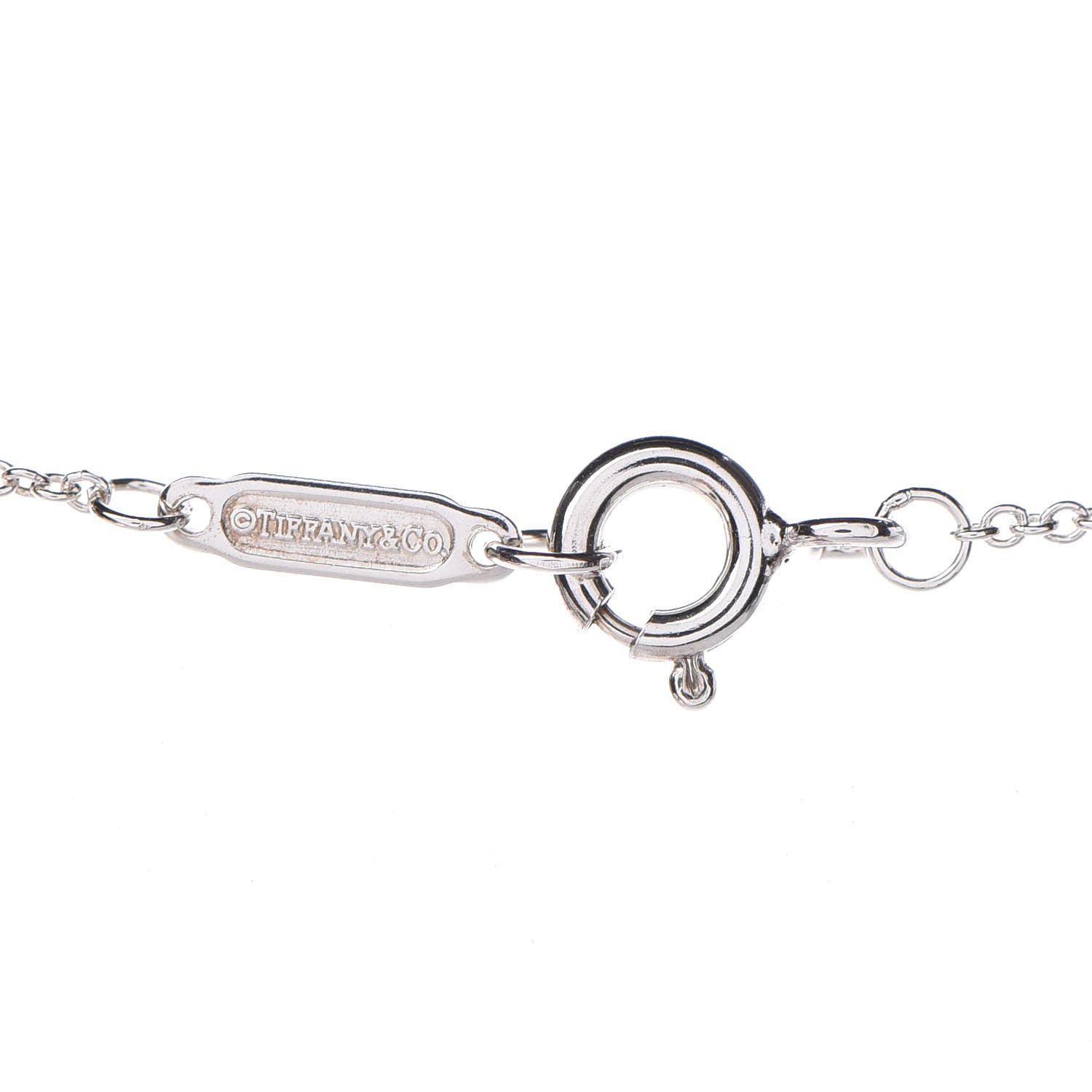 Tiffany Sterling Silver Diamond Small Daisy Key Pendant Necklace 5 of 6