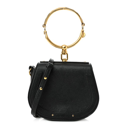 Chloe Calfskin Suede Small Nile Bracelet Bag Black 1 of 11