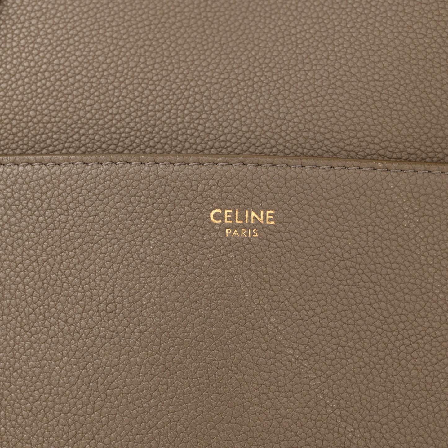 Soft Grained Calfskin Sangle Bucket Bag Taupe