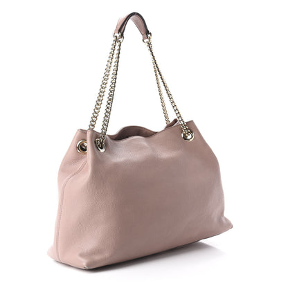 Gucci Pebbled Calfskin Medium Soho Chain Shoulder Bag Dark Cipria 3 of 15