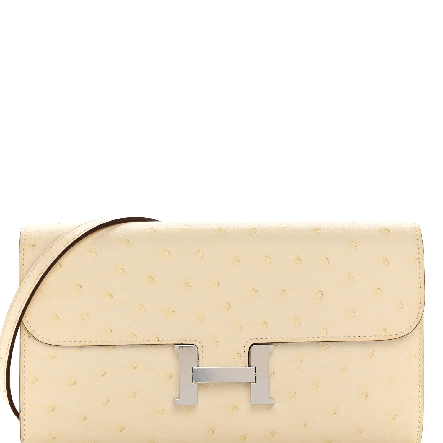 Hermes Ostrich Constance Long Wallet To Go Nata 9 of 12