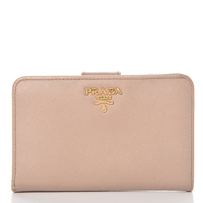 Prada Saffiano Metal Compact Wallet Cammeo 1 of 11