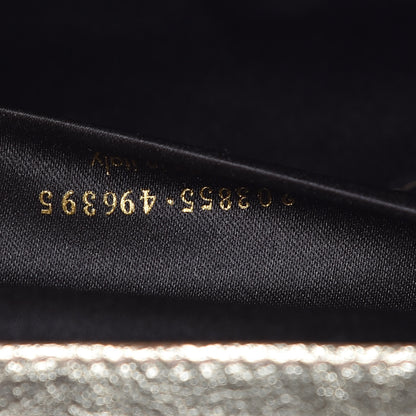 Saint Laurent Metallic Calfskin Monogram Large Belle De Jour Clutch Gold 7 of 8