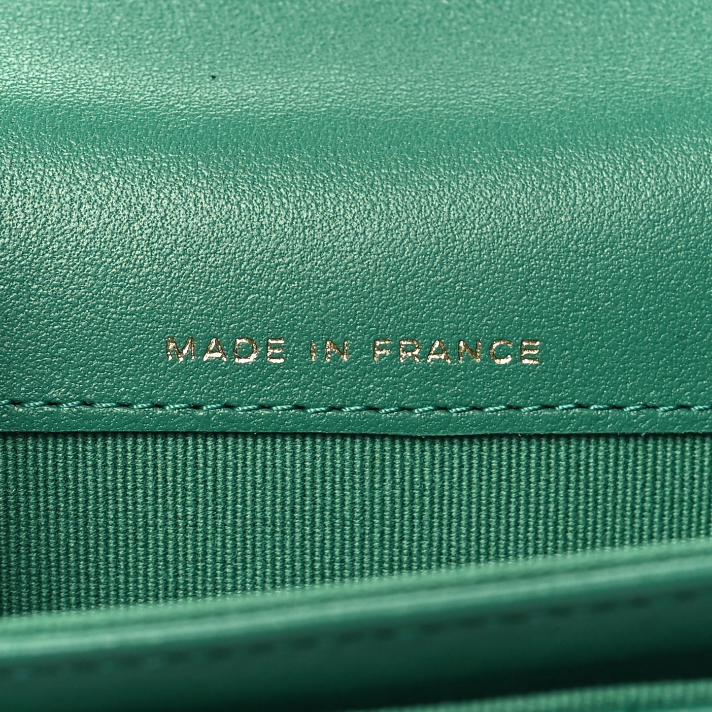 Lambskin Quilted Flap Card Holder Wallet Green