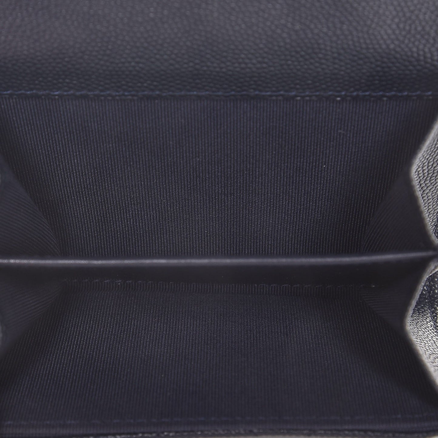 Caviar Quilted Card Holder Navy Blue