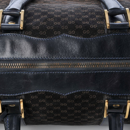 Gucci Velvet Mini GG Monogram Boston Duffle Bag Blue 13 of 15