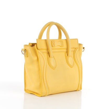 Celine Smooth Calfskin Nano Luggage Citron 3 of 7