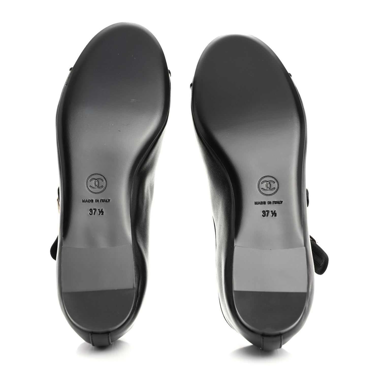 Lambskin Mary Jane Flats 37.5 Black