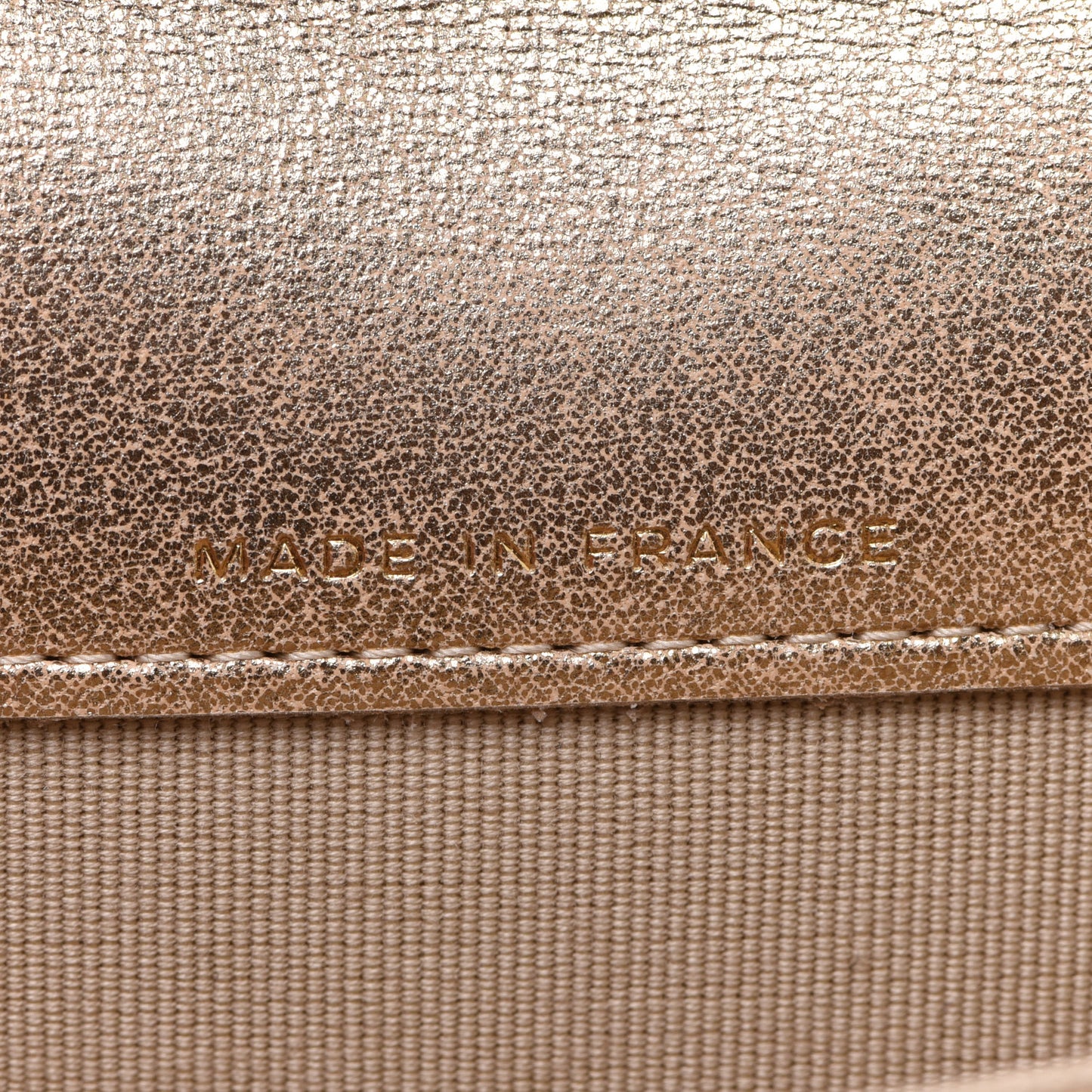 Metallic Lambskin Quilted Flap Card Holder Wallet Gold
