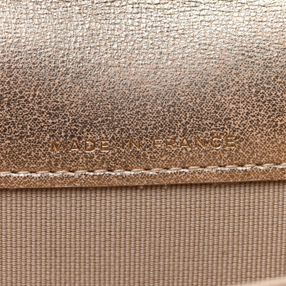 Chanel Metallic Lambskin Quilted Flap Card Holder Wallet Gold 7 of 9