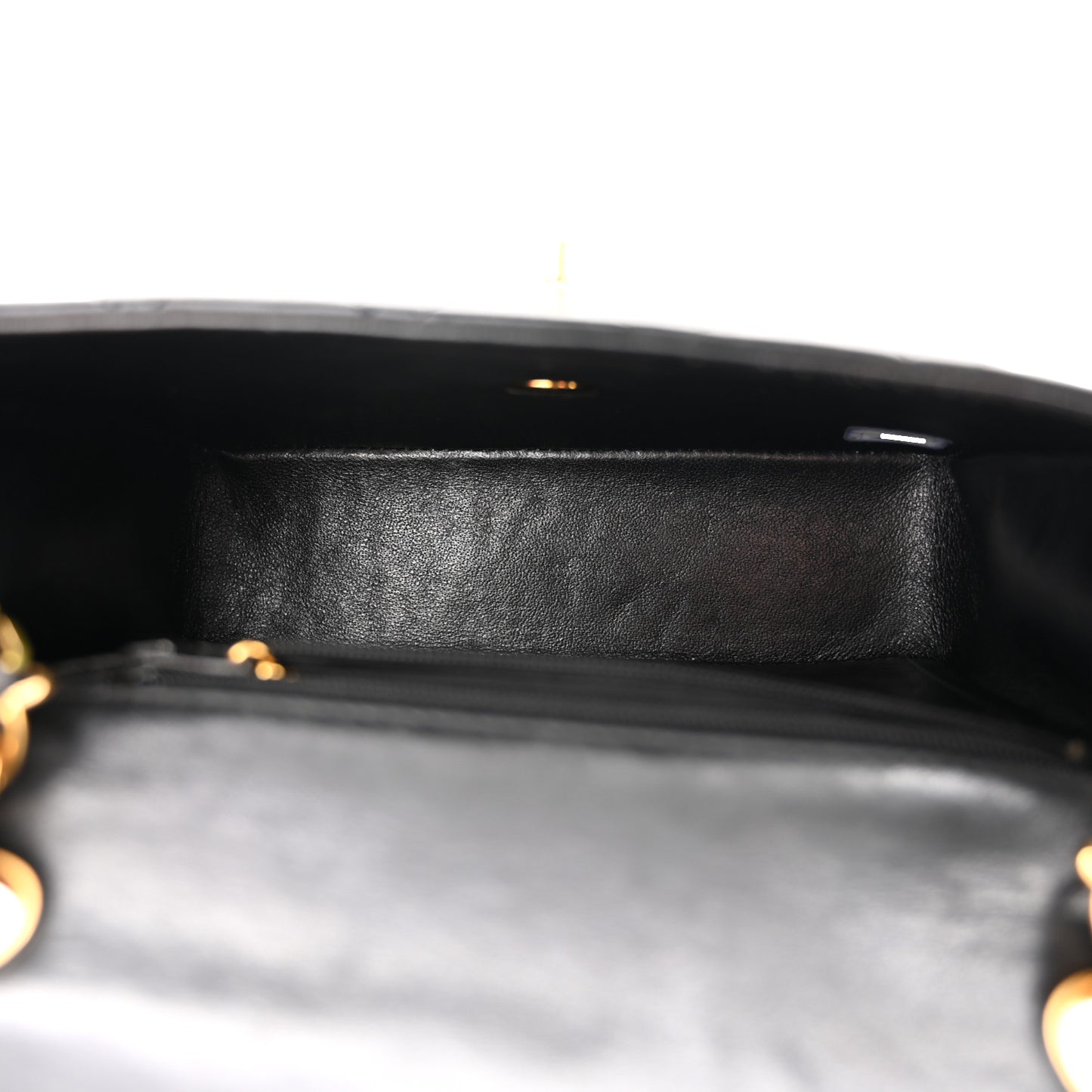 Lambskin Quilted Mini Square Flap Bag Black