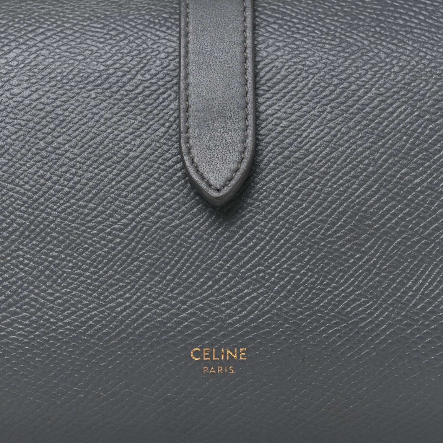 Celine Grained Calfskin Large Multifunction Strap Wallet Grey 6 of 14