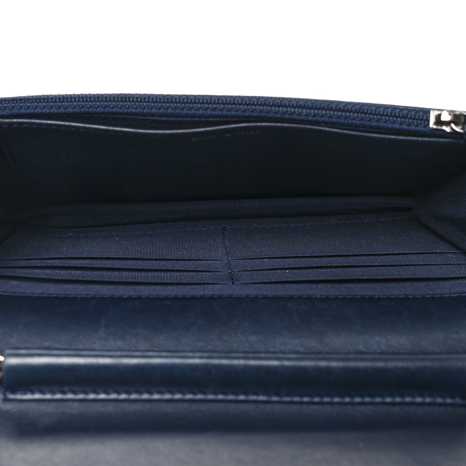 Chanel Lambskin Quilted Boy Wallet On Chain WOC Navy Blue 5 of 16