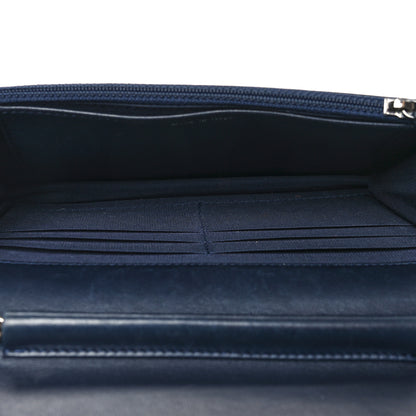 Chanel Lambskin Quilted Boy Wallet On Chain WOC Navy Blue 5 of 16