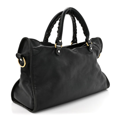 Balenciaga Veau Amp Plate Gold Hardware City Black 3 of 16